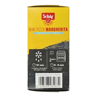 DR SCHAR | Μίνι Πίτσα Μαργαρίτα Χωρίς Γλουτένη 4x70g