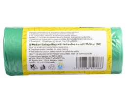 ΑΒ | Σακούλες Απορριμμάτων Μεσαίες 52x56cm με Χερούλια 30 Τεμάχια