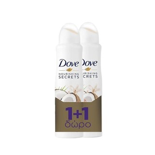DOVE | Αποσμητικό Coconut & Jasmine 150ml 1+1 Δώρο