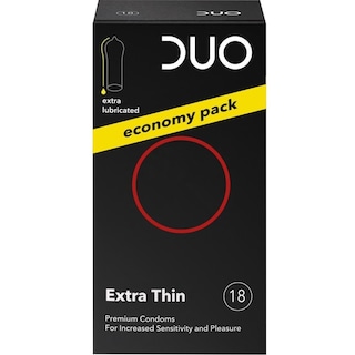 DUO | Προφυλακτικά Extra Thin 18 Τεμάχια