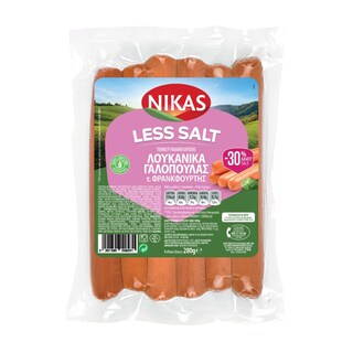 LESS SALT | Λουκάνικα Φρανκφούρτης Γαλοπούλας 30% Λιγότερο Αλάτι 280g