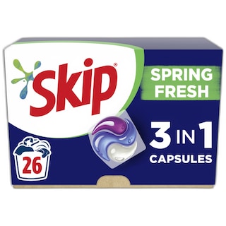 SKIP | Kάψουλες Πλυντηρίου Ρούχων Ultimate Spring Fresh 26 Μεζ. Έκπτωση 35%