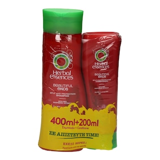 HERBAL ESSENCES | ΣΑΜΠΟΥΑΝ ΓΙΑ ΤΙΣ ΑΚΡΕΣ 400 ML ΚΑΙ ΔΩΡΟ ΚΡΕΜΑ ΜΑΛΛΙΩΝ 200 ML