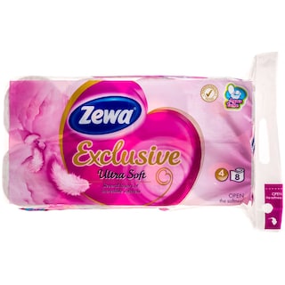 ZEWA | ΧΑΡΤΙ ΥΓΕΙΑΣ EXCLUSIVE ULTRA SOFT 4 ΦΥΛΛΑ  8 ΤΕΜ