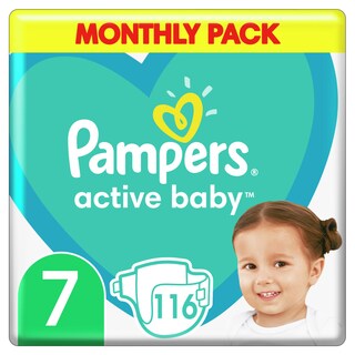 PAMPERS | Πάνες Μωρού Active Baby Νο7 Αποκλειστικά Online 116 Τεμάχια