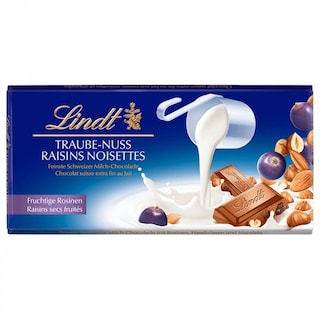LINDT | Σοκολάτα Γάλακτος Σταφύλια & Ξηροί Καρποί 100g