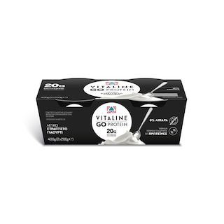 VITALINE | Γιαούρτι Στραγγιστό Λευκό Protein 0% 2x170g