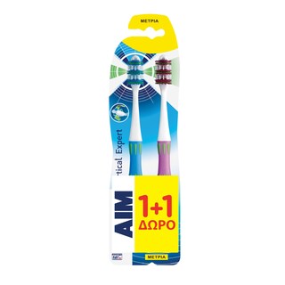 AIM | TOOTHBRUSH VERTICAL EXPERT MED  1+1
