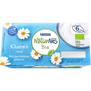 NATURNES | Επιδόρπιο Γάλακτος bio Κλασσικό  2 X 90 gr