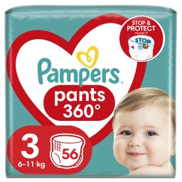 PAMPERS | Πάνες Βρακάκι Μωρού Pants Νο3 6-11kg Maxi Pack 56 Τεμάχια