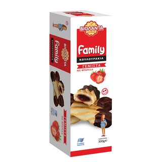 ΒΙΟΛΑΝΤΑ | Κουλουράκια Family Γεμιστά Φράουλα 300g