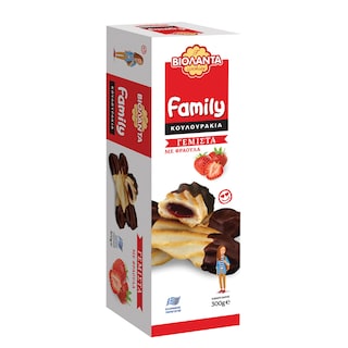 ΒΙΟΛΑΝΤΑ | Cookies Family Filled Strawberry 300g