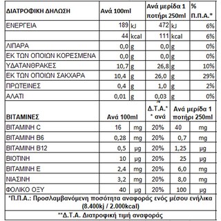 ΟΛΥΜΠΟΣ | Φυσικός Χυμός 9 Φρούτα 7 Βιταμίνες 1lt