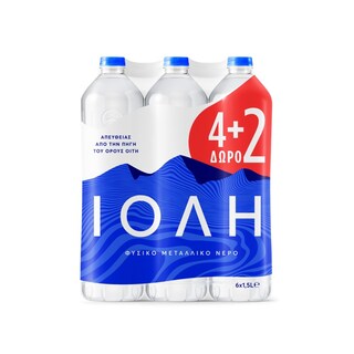 ΙΟΛΗ | Νερό Φυσικό Μεταλλικό 6x1.5lt 4+2 Δώρο