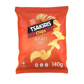 ΤΣΑΚΙΡΗΣ | Τσίπς Αλάτι  140 gr