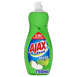 AJAX | Υγρό Πιάτων Excel Μήλο 750ml Έκπτωση 0.50Ε