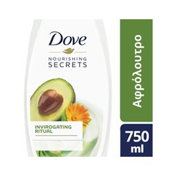 DOVE | ΑΦΡΟΛΟΥΤΡΟ ΜΕ ΑΒΟΚΑΝΤΟ ΚΑΙ ΚΑΛΕΝΤΟΥΛΑ INVIGORATIN AVOCADO 750ML