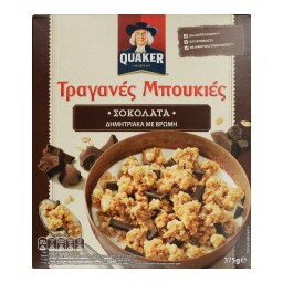 QUAKER | ΔΗΜΗΤΡΙΑΚΑ ΤΡΑΓΑΝΕΣ ΜΠΟΥΚΙΕΣ ΒΡΩΜΗΣ ΜΑΥΡΗ ΣΟΚΟΛΑΤΑ 375 GR