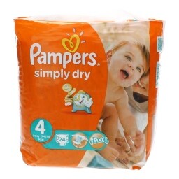 PAMPERS | SIMPLY DRY | ΠΑΝΕΣ ΜΩΡΟΥ MAXI 7-18KG N4 24 ΤΕΜ