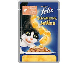 FELIX | Γατοτροφή Με Σολομό & Γαρίδα Σε Ζελέ 100 gr