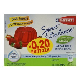 SWEET & BALANCE | Φρουί Ζελέ Φράουλα 20g Έκπτωση 0.20Ε