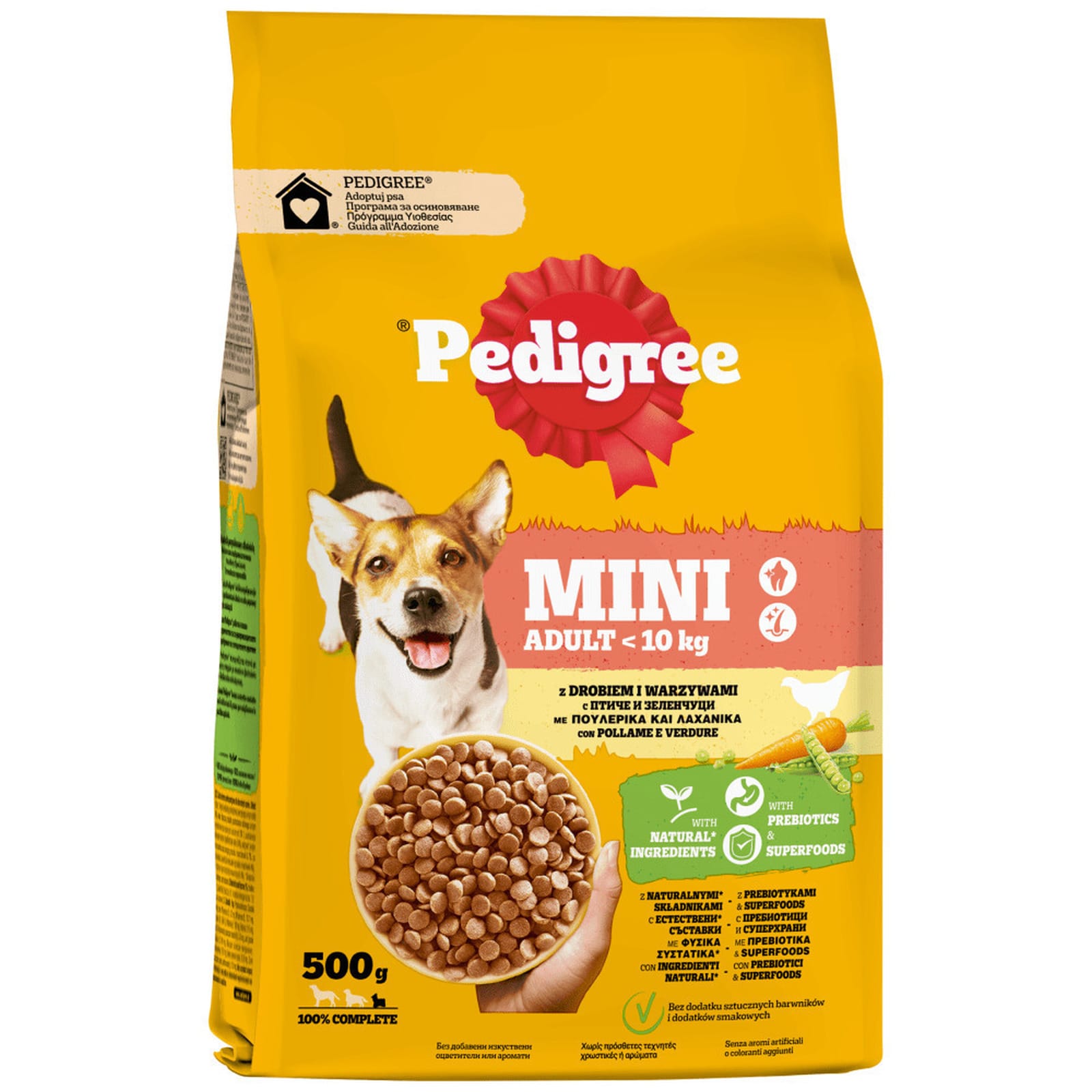 PEDIGREE Σκυλοτροφή Mini Adult Πουλερικά και Λαχανικά 500g