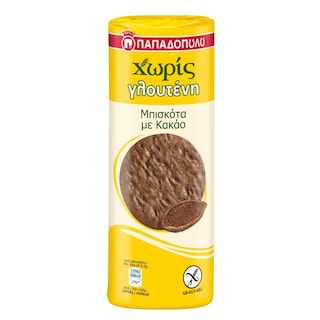 ΠΑΠΑΔΟΠΟΥΛΟΥ | BISCUITS ΜΕ ΚΑΚΑΟ ΧΩΡΙΣ ΓΛΟΥΤΕΝΗ 250 GR