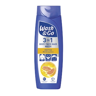 WASH&GO | Αφρόλουτρο 3σε1 Βιταμίνη C για Ενέργεια 360ml