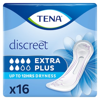 TENA | Σερβιέτες Ακράτειας Discreet Extra Plus 16 Τεμάχια