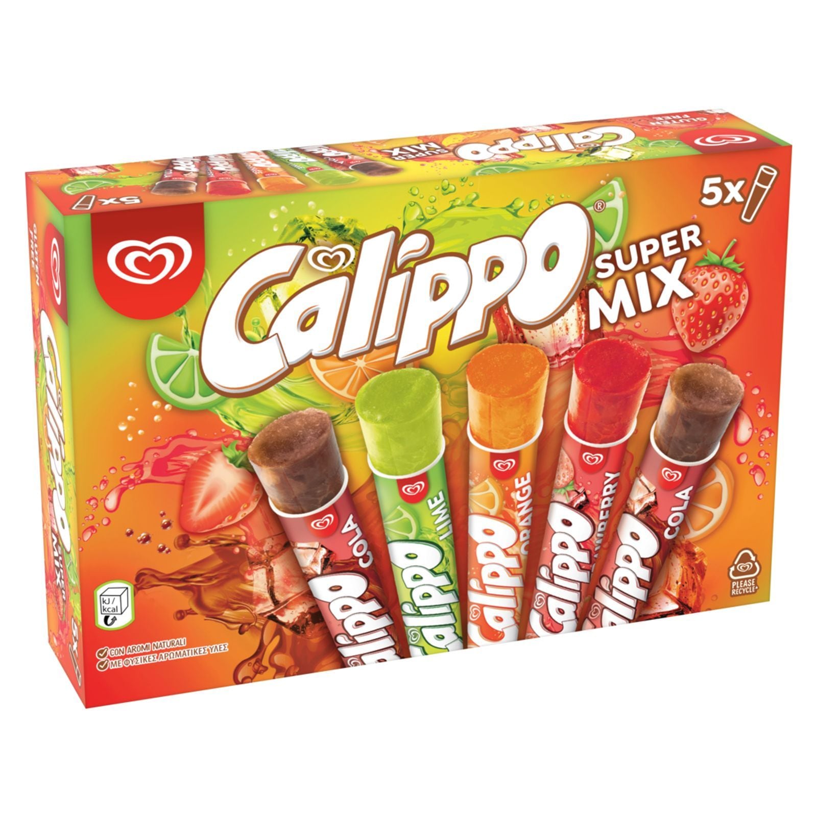 ALGIDA Παγωτό Γρανίτα Calippo Super Mix 5x105g