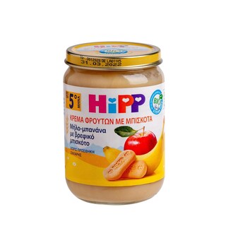 Φρουτόκρεμα Μήλο Μπανάνα Μπισκότο Bio 190g