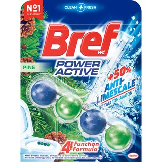 BREF | POWER ACTIVE | Μπλοκ Τουαλέτας WC Power Activ Pine Forest 50g