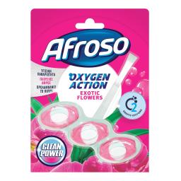AFROSO | Καθαριστικό Τουαλέτας WC Block Oxygen Action Exotic Flowers 51g