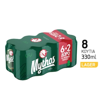 MYTHOS | BEER  8Χ330 ML 6+2 ΔΩΡΟ