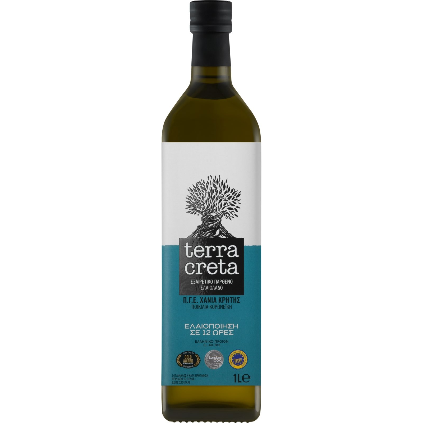 TERRA CRETA Ελαιόλαδο Εξαιρετικό Παρθένο ΠΓΕ Χανιά 1lt