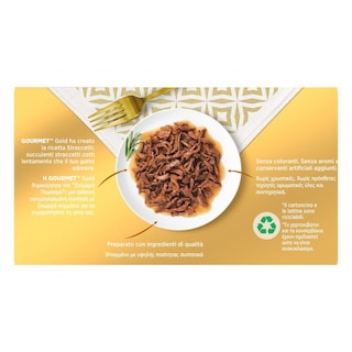 GOURMET | Γατοτροφή Βοδινό & Κοτόπουλο 4x85g