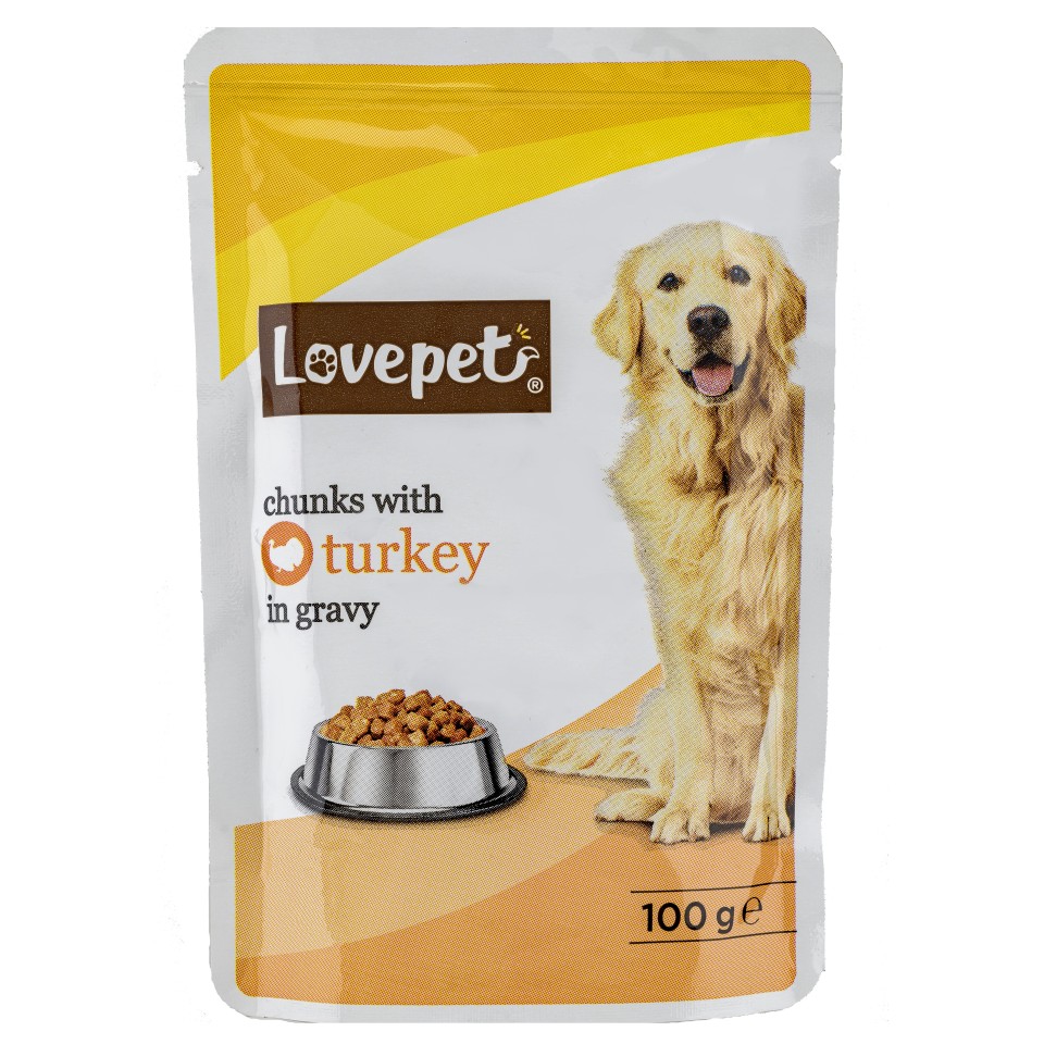 LOVEPET Σκυλοτροφή Υγρή Γαλοπούλα 100g