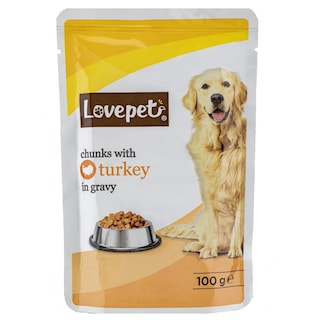 LOVEPET | Σκυλοτροφή Υγρή Γαλοπούλα 100g