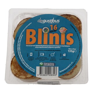 BLINIS | ΑΡΤΟΠΑΡΑΣΚΕΥΑΣΜΑ BLINIS ΜΙΝΙ 16 ΤΕΜΑΧΙΑ 135 GR