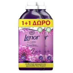 LENOR | Μαλακτικό Ρούχων Amethyst & Floral Bouquet 45+45 Μεζούρες Δώρο