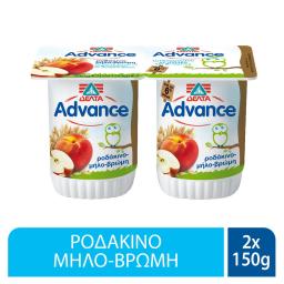 ADVANCE | Επιδόρπιο Γιαουρτιού Παιδικό Ροδάκινο Μήλο Βρώμη 2Χ150gr