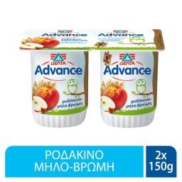 ADVANCE | Επιδόρπιο Γιαουρτιού Παιδικό Ροδάκινο Μήλο Βρώμη 2Χ150gr