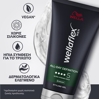 WELLAFLEX | Gel Μαλλιών All Day Definition Ultra Strong Hold 150ml