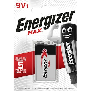ENERGIZER | Batteries Alkaline Max 9V 1 Piece