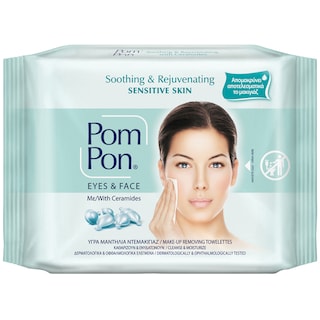 POM PON | Υγρά Μαντηλάκια Ντεμακιγιάζ Sensitive Skin 20 Tεμάχια