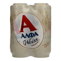 ΑΛΦΑ | ΜΠΙΡΑ ΑΛΦΑ WEISS Κ/Τ 4X500ML
