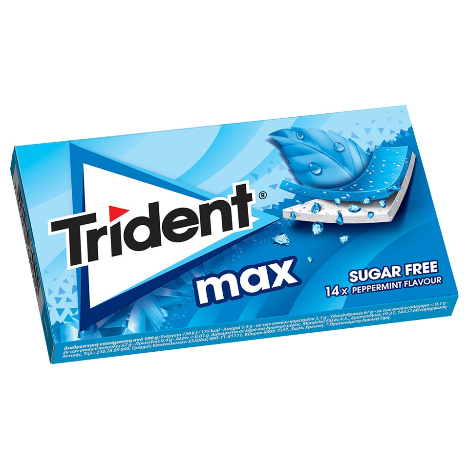 TRIDENT Τσίκλα Max Μέντα 27gr