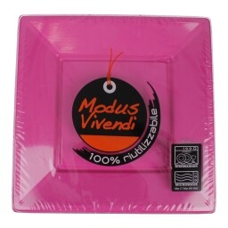 - | ΠΙΑΤΑ ΠΛΑΣΤΙΚΑ ΤΕΤΡΑΓΩΝΑ ΦΟΥΞΙΑ 18 CM 8 ΤΕΜ