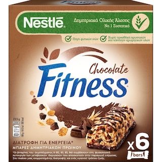 FITNESS | Μπάρες Δημητριακών Σοκολάτα 6 X 23.5gr