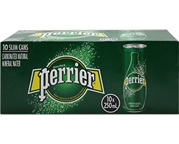 PERRIER | Carbonated Water Natural Mineral Can 10x250ml